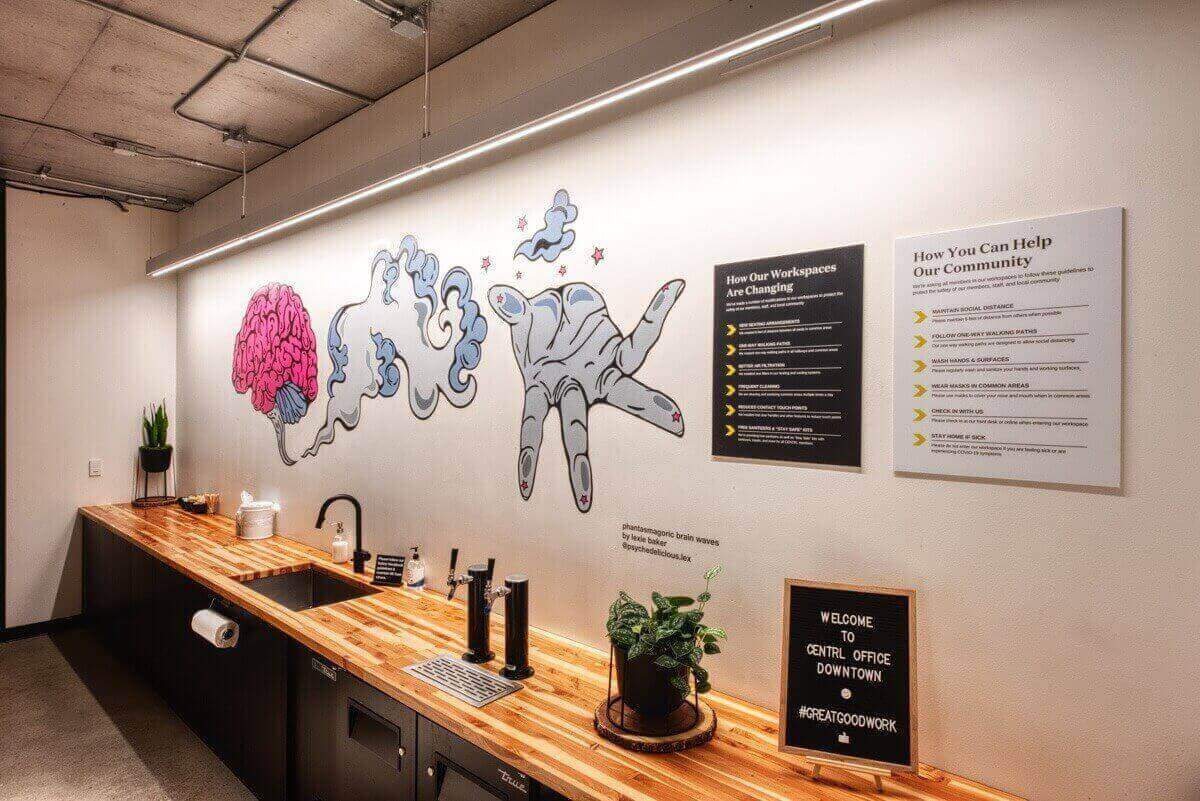 3 Person Coworking Desk