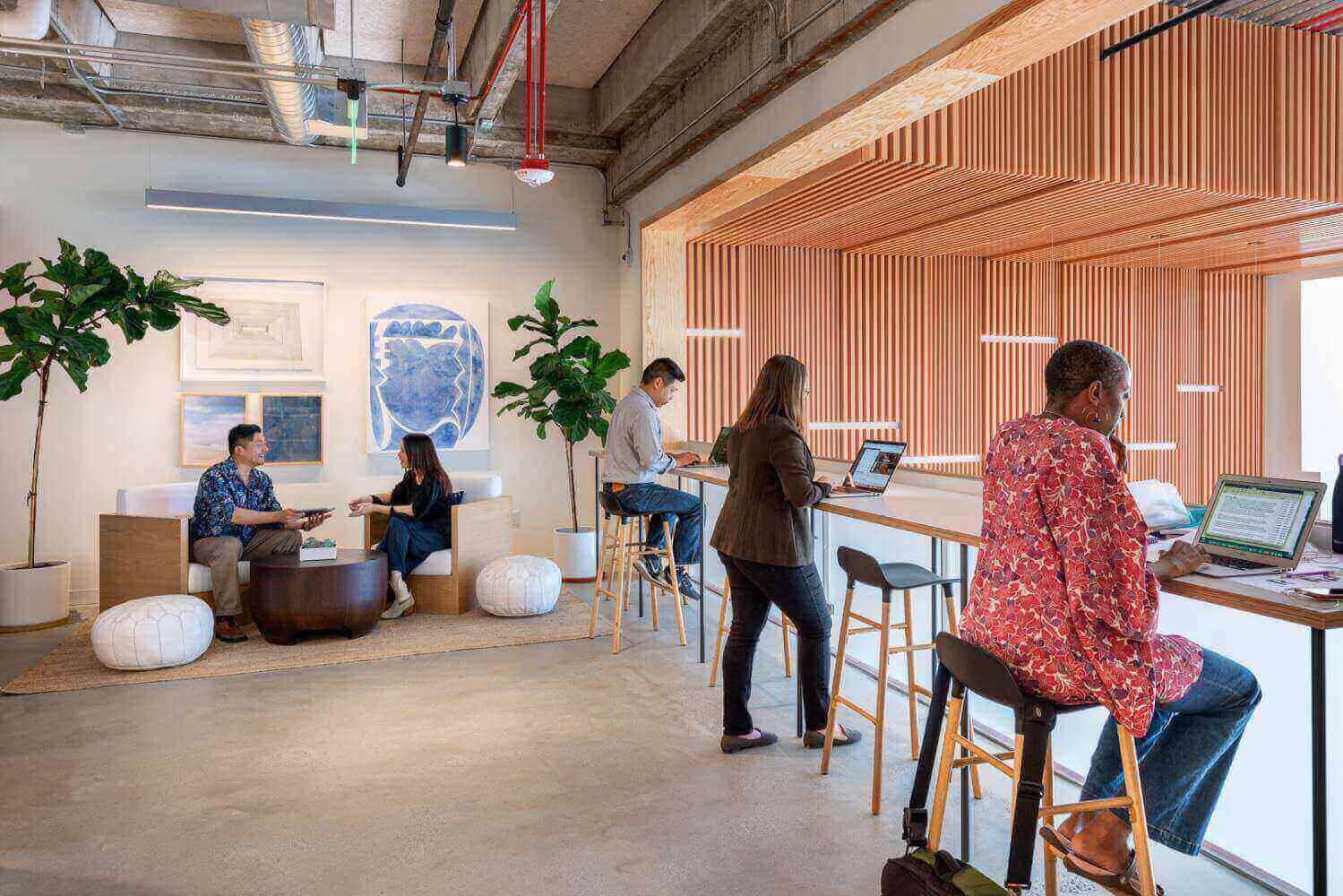 4 Person Coworking Desk