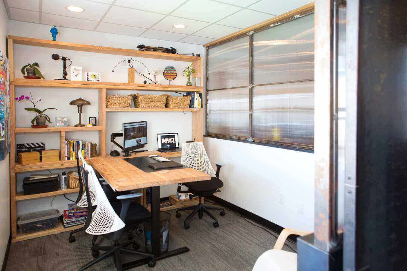 3 Person Coworking Desk